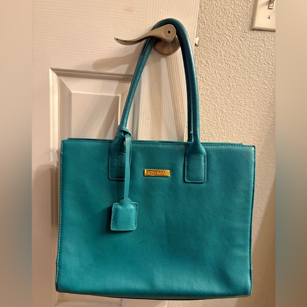 Joy & Iman Women's Teal Tote Bag